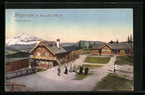 AK Mariazell, Blick zur Bürgeralpe