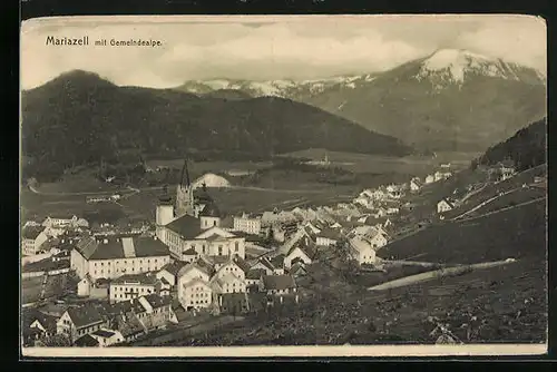 AK Mariazell, Panorama mit Gemeindealpe