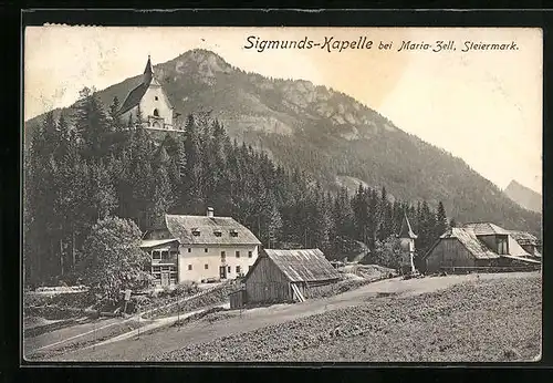 AK Mariazell, Blick zur Sigmunds-Kapelle