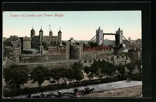 AK London, Tower and Tower Bridge