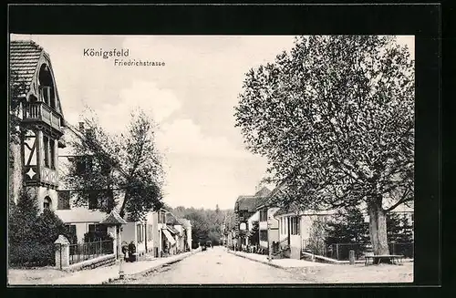 AK Königsfeld, Partie mit Friedrichstrasse