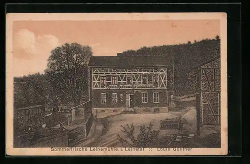 AK Leinemühle i. Leinetal, Blick zum Gatsh- & Kurhaus