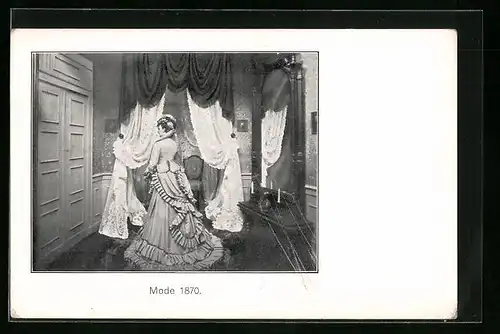 AK Mode 1870, Dame im Zimmer