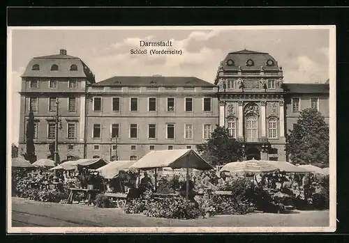 AK Darmstadt, Schloss, Vorderseite
