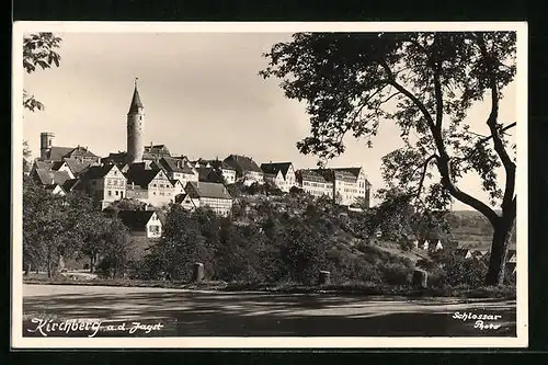 AK Kirchberg a. d. Jagst, Stadtansicht mit dem Schloss
