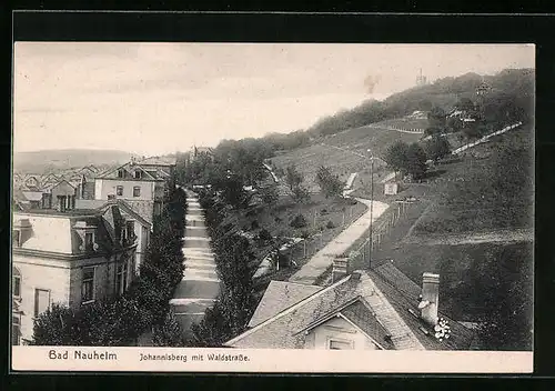 AK Bad Nauheim, Waldstrasse am Johannisberg