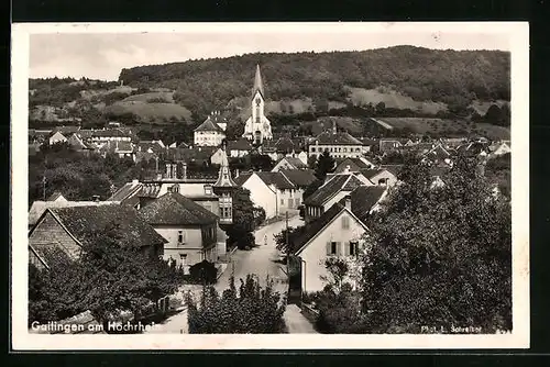 AK Gailingen am Hochrhein, Blick zur Kirche im Ort