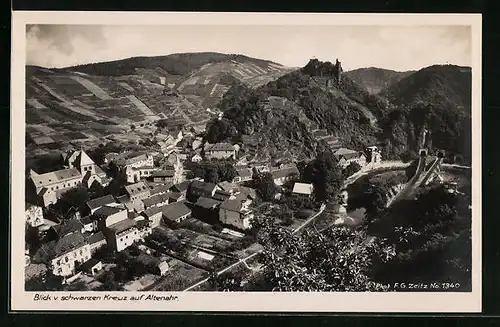 AK Altenahr, Stadtansicht vom schwarzen Kreuz aus