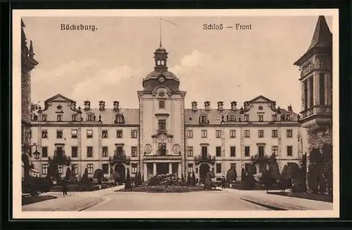 AK Bückeburg, Frontansicht des Schlosses