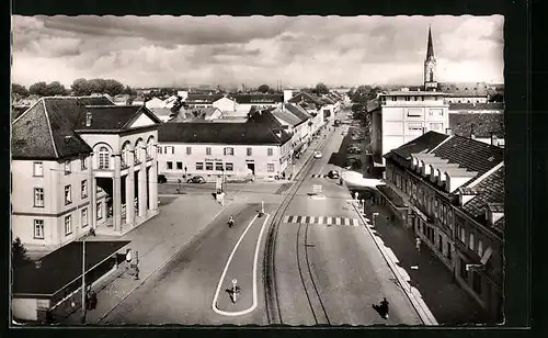 AK Kehl am Rhein, Blick über die Hauptstrasse