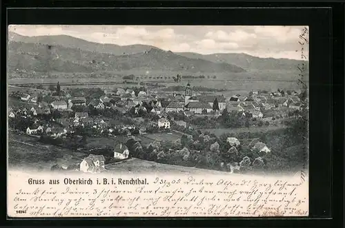AK Oberkirch i. B., Generalansicht im Renchthal