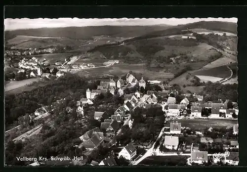 AK Vellberg, Fliegeraufnahme der gesamten Stadt