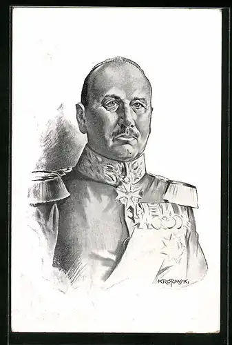 Künstler-AK Generaloberst von Kluck, der Heerführer in Uniform portraitiert