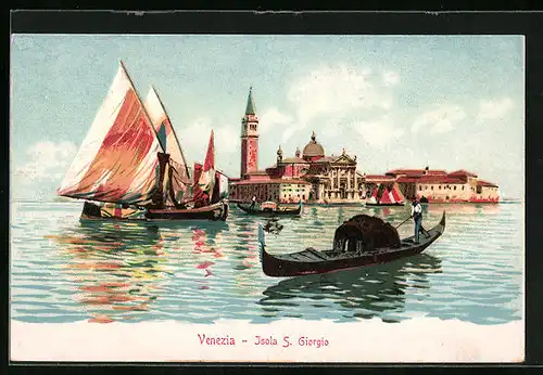 Lithographie Venezia, Isola S. Giorgio