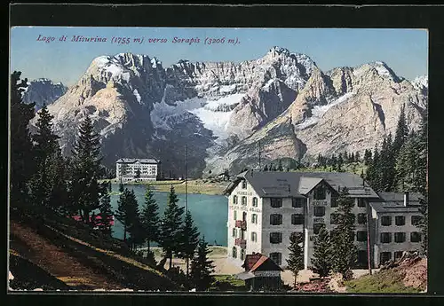 AK Misurina, Hotel Vecelio, Lago di Misurina, verso Sorapis