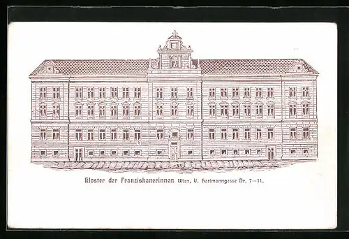 Künstler-AK Wien, Kloster der Franziskanerinnen