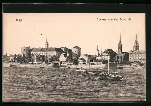 AK Riga, Schloss von der Dünaseite gesehen