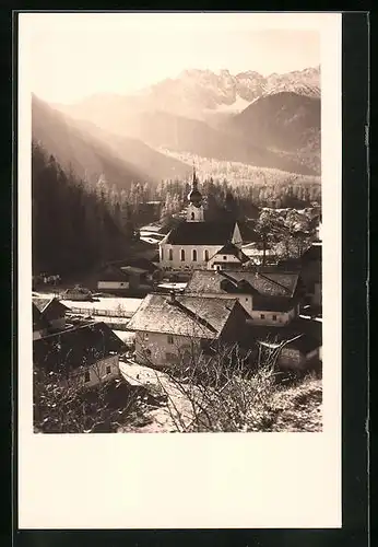 AK Biberwier, Blick auf die Kapelle und den Ort
