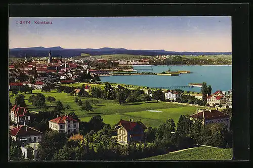 AK Konstanz, Generalansicht der Stadt
