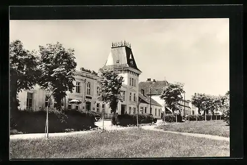 AK Putbus auf Rügen, am Hotel Deutsches Haus