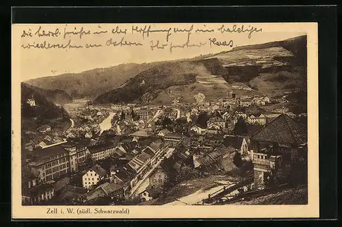 AK Zell i. W., Generalansicht der Stadt