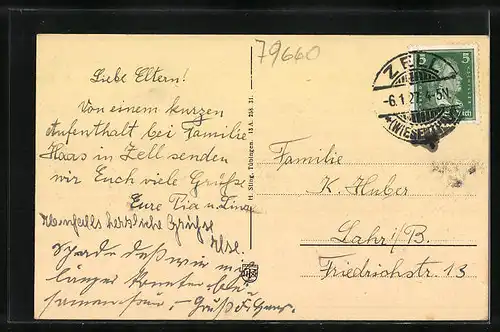 AK Zell i. W., Generalansicht der Stadt