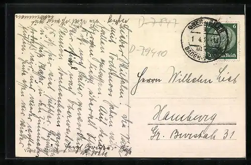 AK Oberweiler im Schwarzwald, Ortstotale im Tal