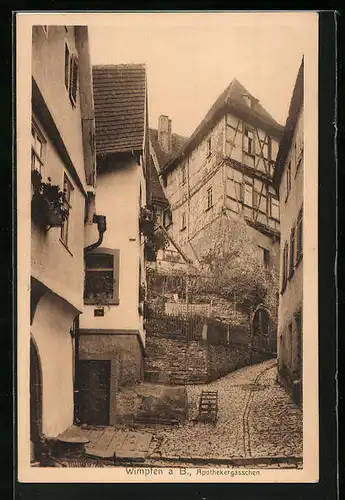 AK Wimpfen a. B., Strasse Apothekergässchen