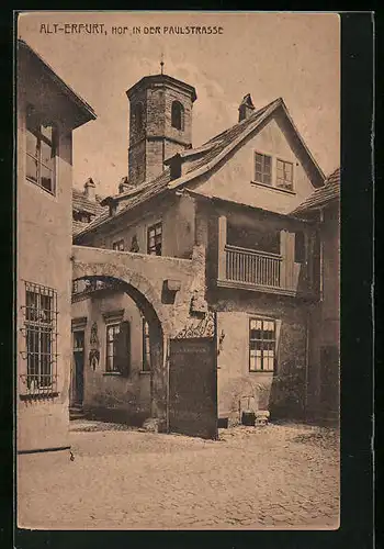 AK Alt-Erfurt, Hof in der Paulstrasse