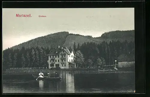 AK Mariazell, Ruderpartie auf dem Erlaufsee