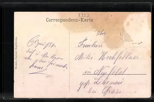 AK Kapfenstein, Panoramablick mit Schloss im Hintergrund