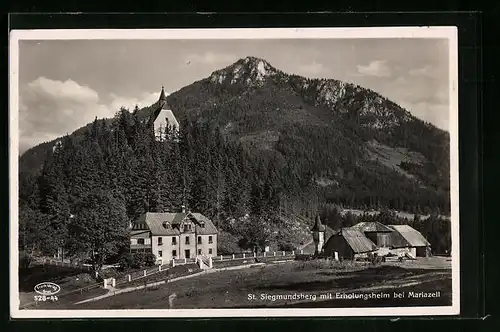 AK Mariazell, St. Siegmundsberg mit Erholungsheim