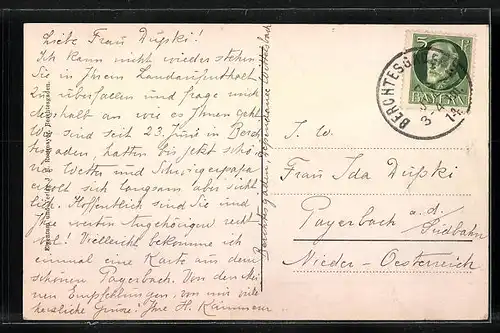 AK Ramsau, Teilansicht mit Kirche