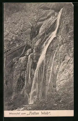 AK Mariazell, Wasserfall zum Todten Weib