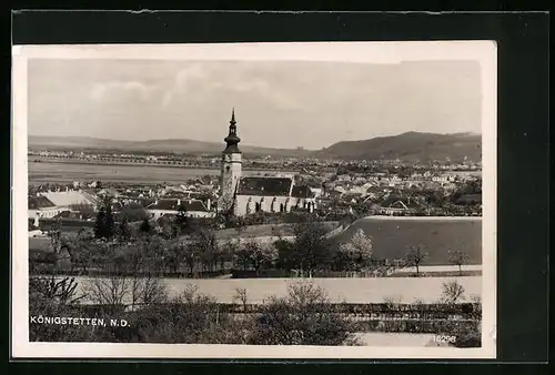 AK Königstetten, Blick auf Ort mit Kirche