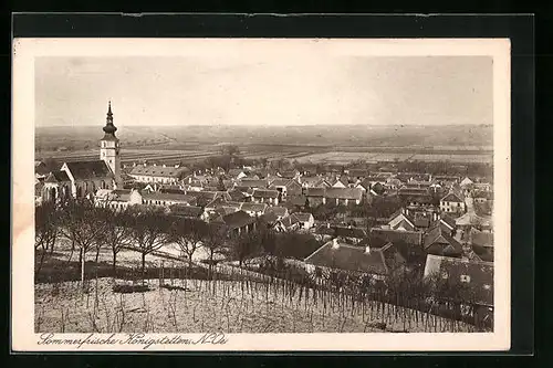 AK Königstetten, Blick vom Berg auf den Ort