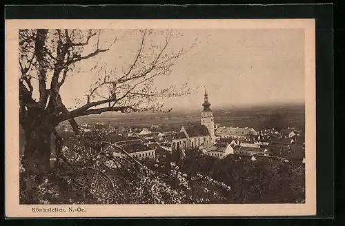 AK Königstetten, Blick auf Ort mit Kirche