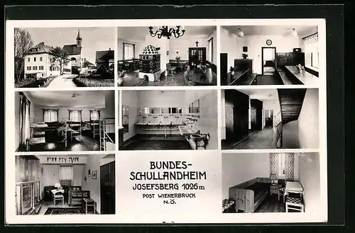 AK Josefsberg, Bundes-Schullandheim, Innen- und Aussenansichten