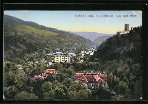AK Baden bei Wien, Helenental und Ruine Rauhenstein