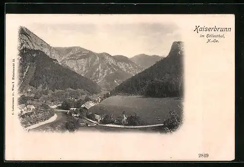 AK Kaiserbrunn im Höllenthal, Partie im Gebirge