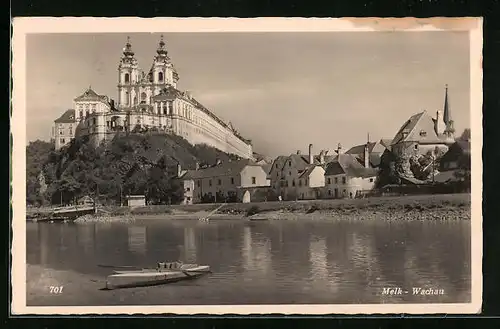 AK Melk, Teilansicht mit Schloss