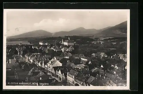 AK Bühl / Baden, Totale mit Kloster Mariahilf