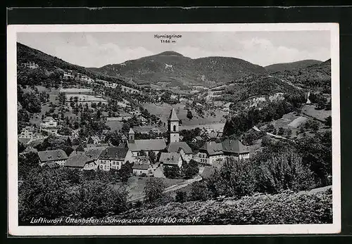 AK Ottenhöfen / Schwarzwald, Totalansicht mit Hornisgrinde