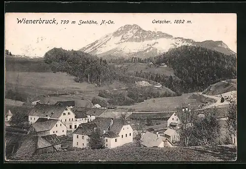 AK Wienerbruck, Gesamtansicht mit Oetscher