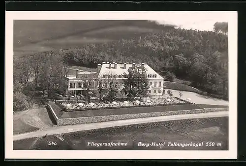 AK Tulbing, Berghotel Tulbingerkogel, Fliegeraufnahme