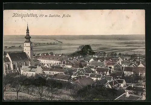 AK Königstetten, Totale mit Kirche