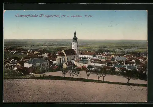 AK Königstetten, Panorama mit Kirche