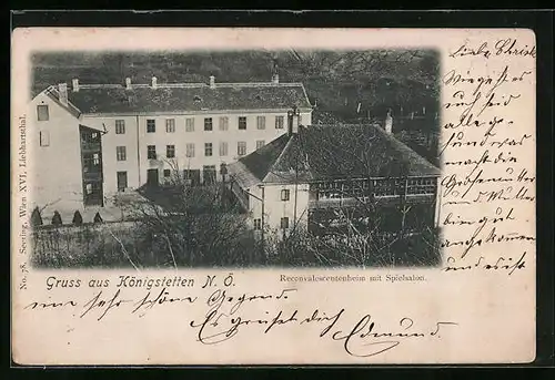 AK Königstetten, Reconvalescentenheim mit Spielsalon