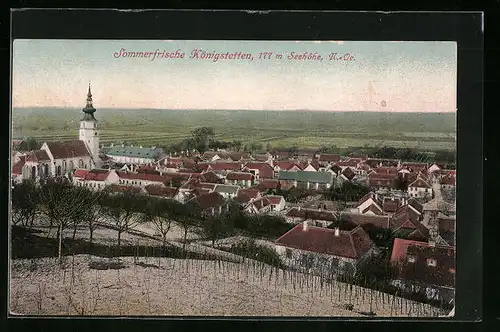 AK Königstetten, Panoramablick auf den Ort