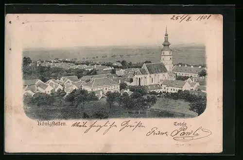 AK Königstetten, Totale mit Kirche